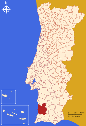 Mapa de Portugal - Divisão em concelhos