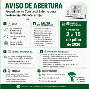 Aviso de Abertura Concurso Professor Bibliotecário 2026